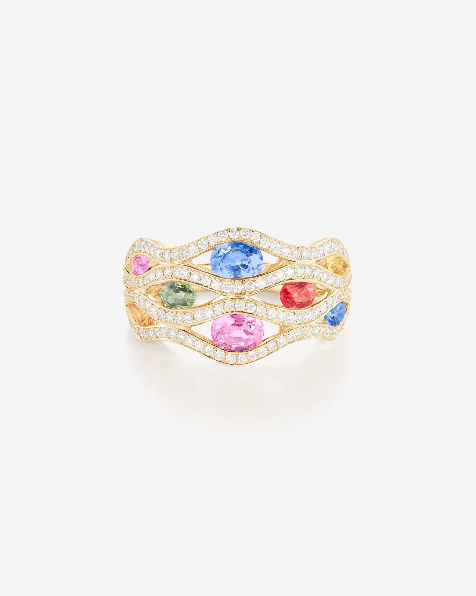 Saphirs Multicolors | Or jaune 750 ‰