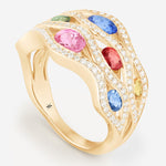 Saphirs Multicolors | Or jaune 750 ‰