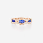 Saphir bleu | Or rose 750 ‰