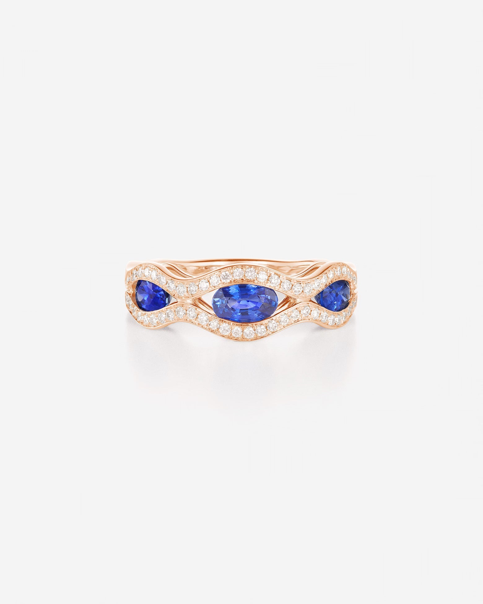 Saphir bleu | Or rose 750 ‰