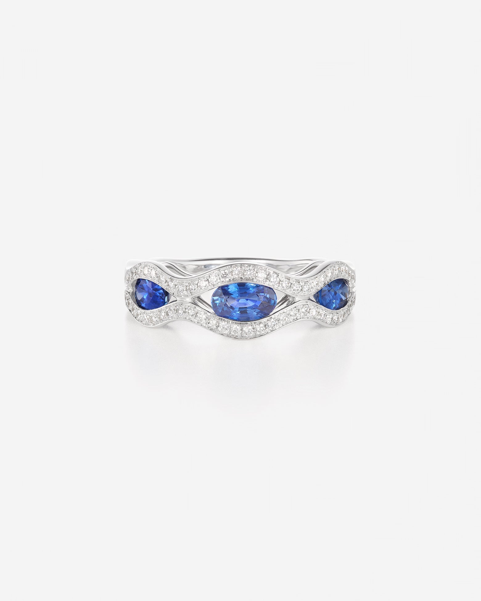 Saphir bleu | Or blanc 750 ‰