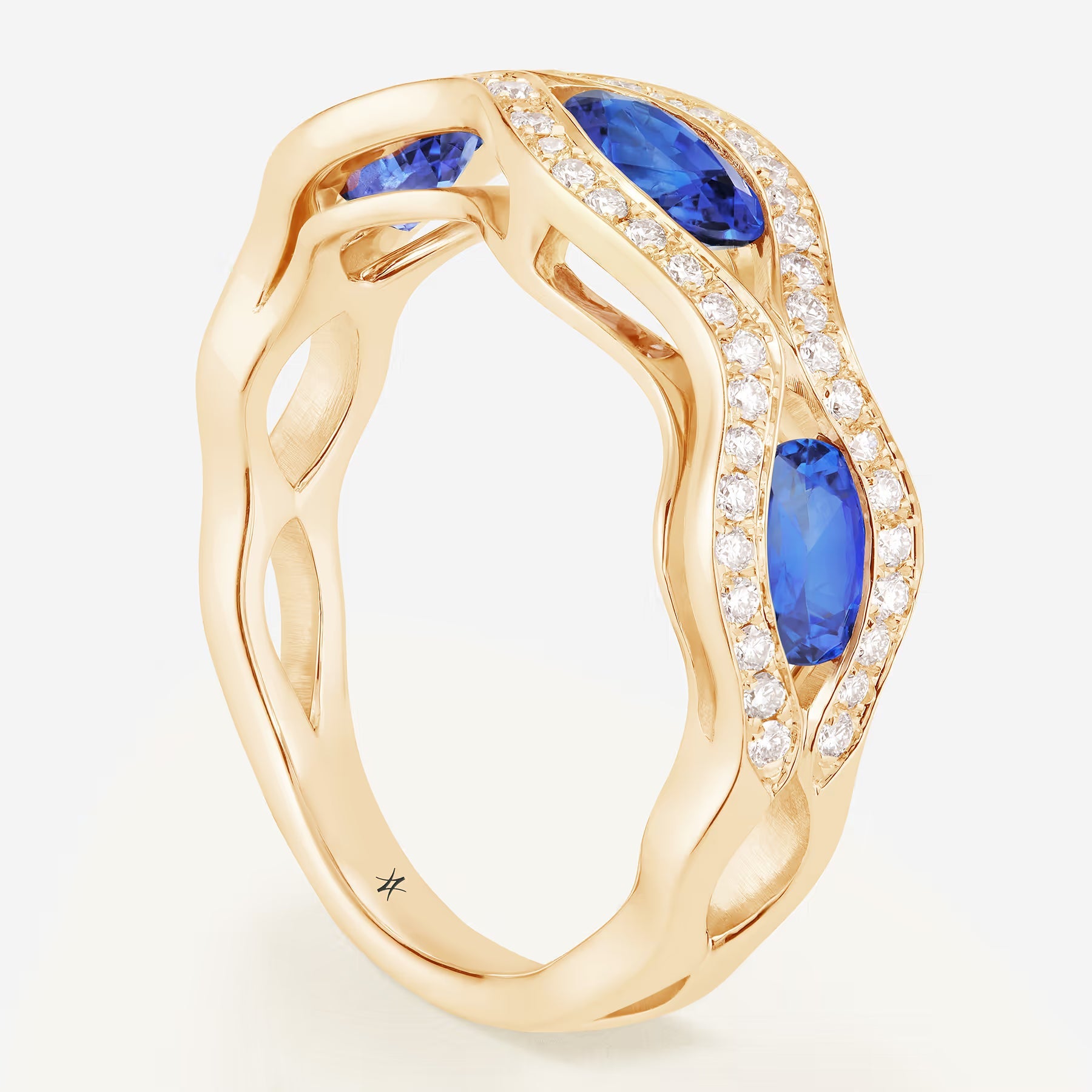 Saphir bleu | Or jaune 750 ‰