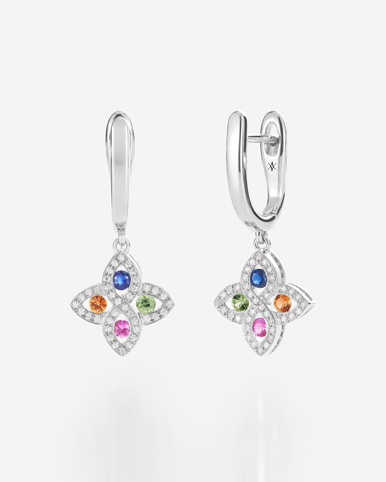 Saphirs Multicolors | Or blanc 750 ‰