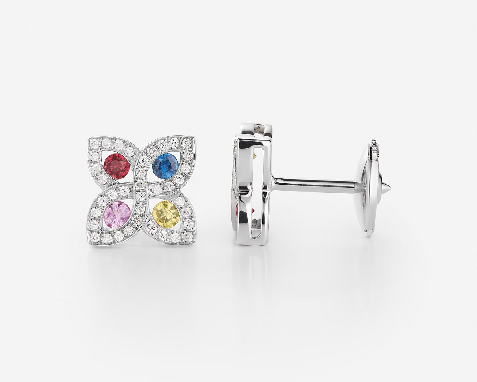 Saphirs Multicolors | Or blanc 750 ‰
