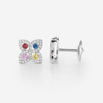 Saphirs Multicolors | Or blanc 750 ‰