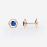 Saphir bleu | Or rose 750 ‰