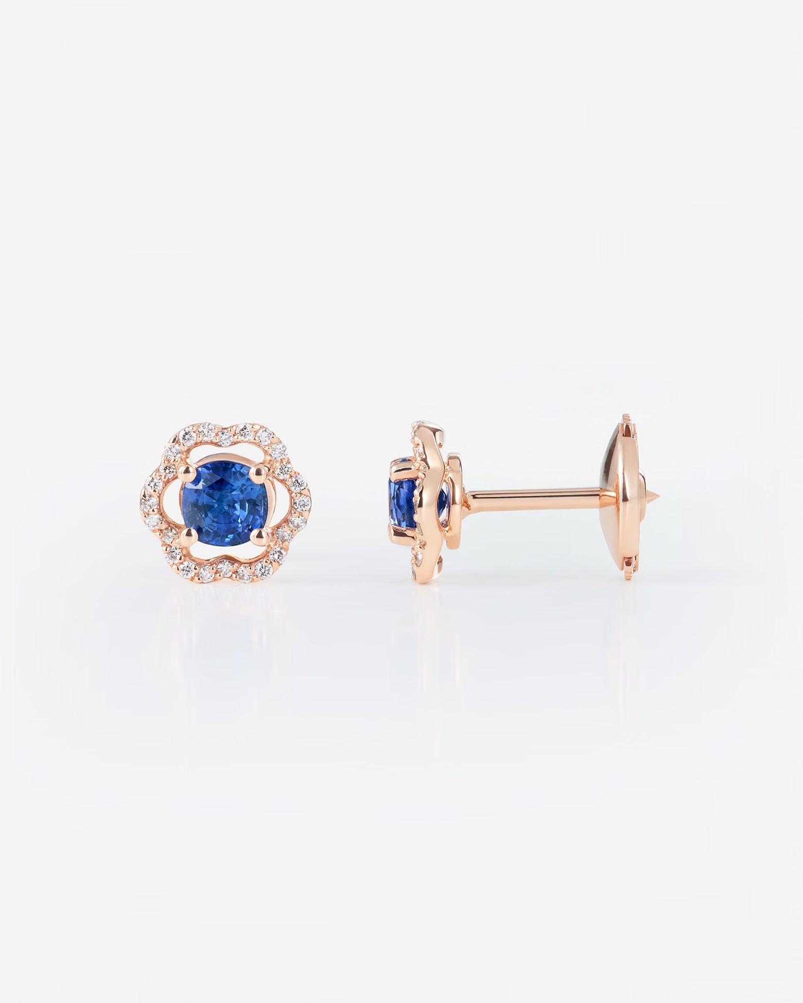 Saphir bleu | Or rose 750 ‰