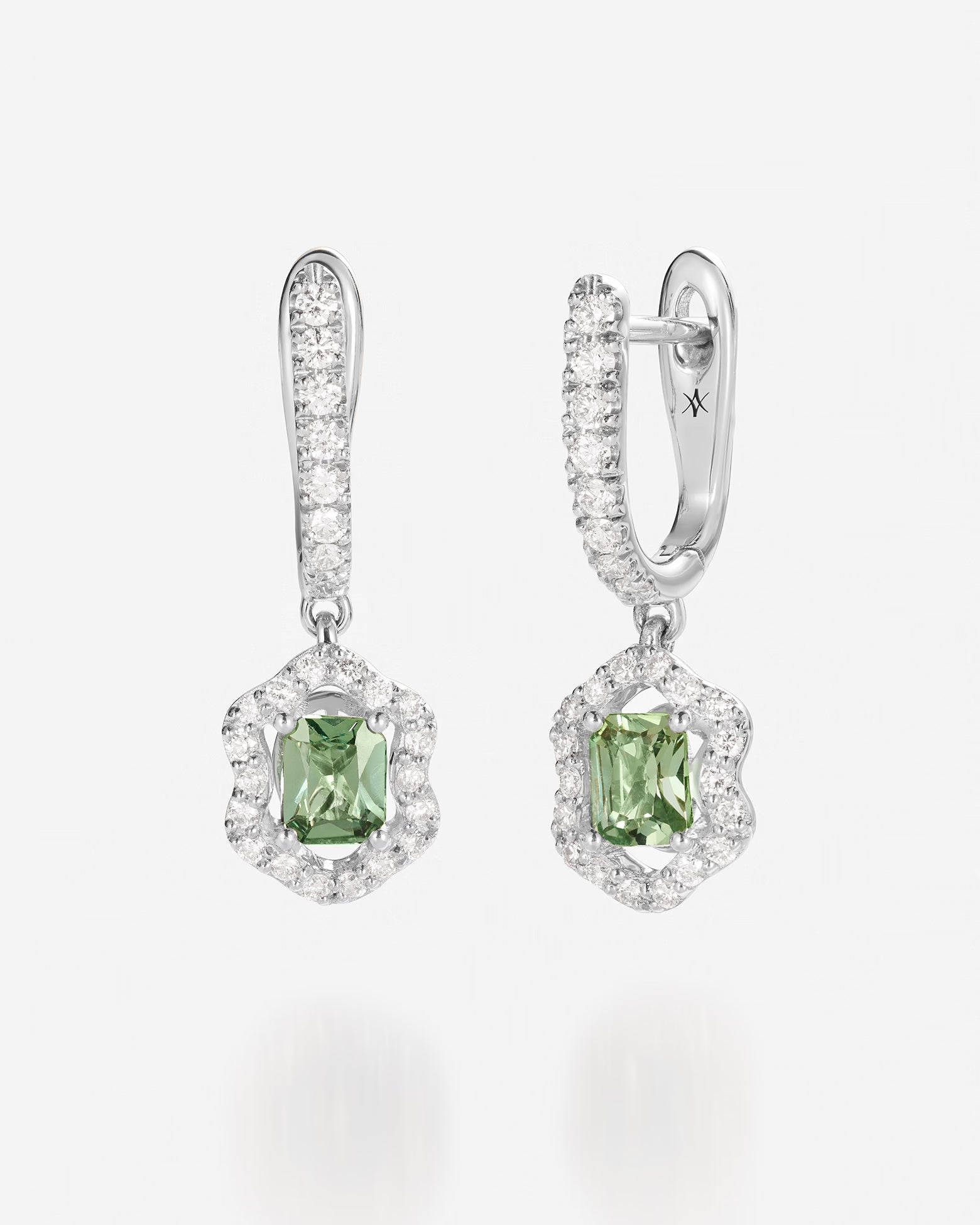 Saphir Vert | Or blanc 750 ‰