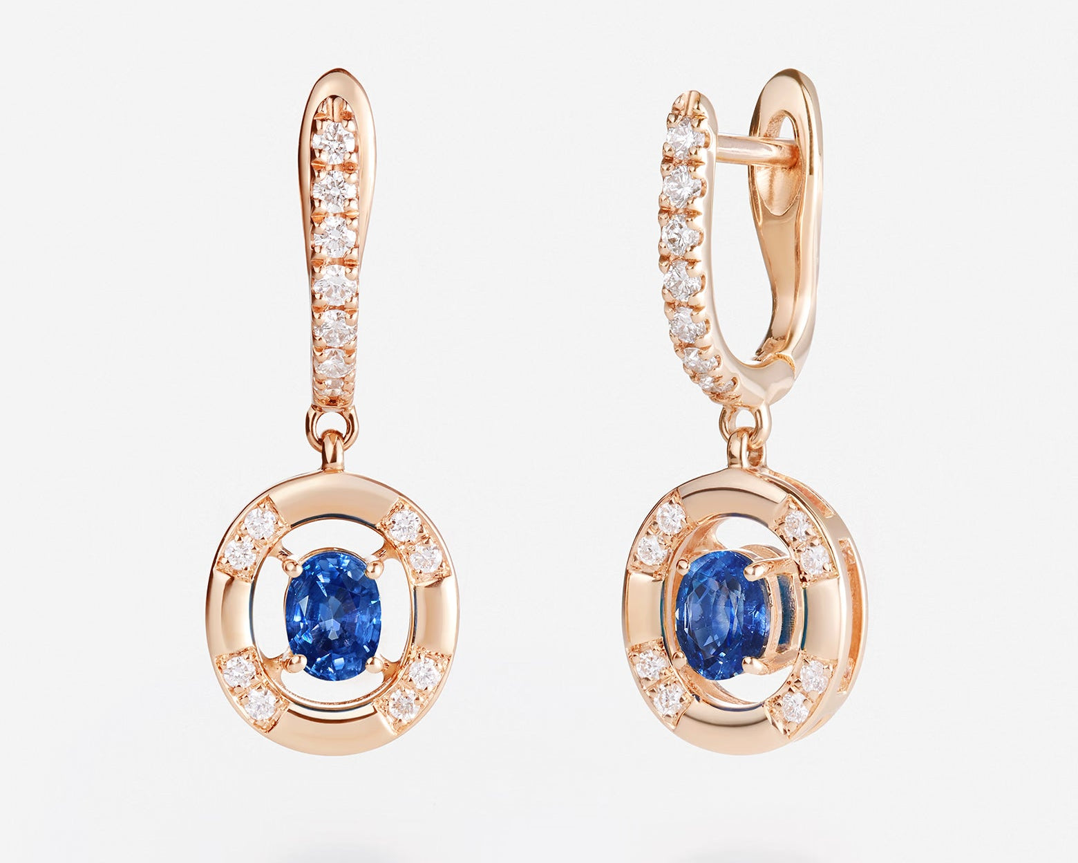 Saphir bleu | Or rose 750 ‰