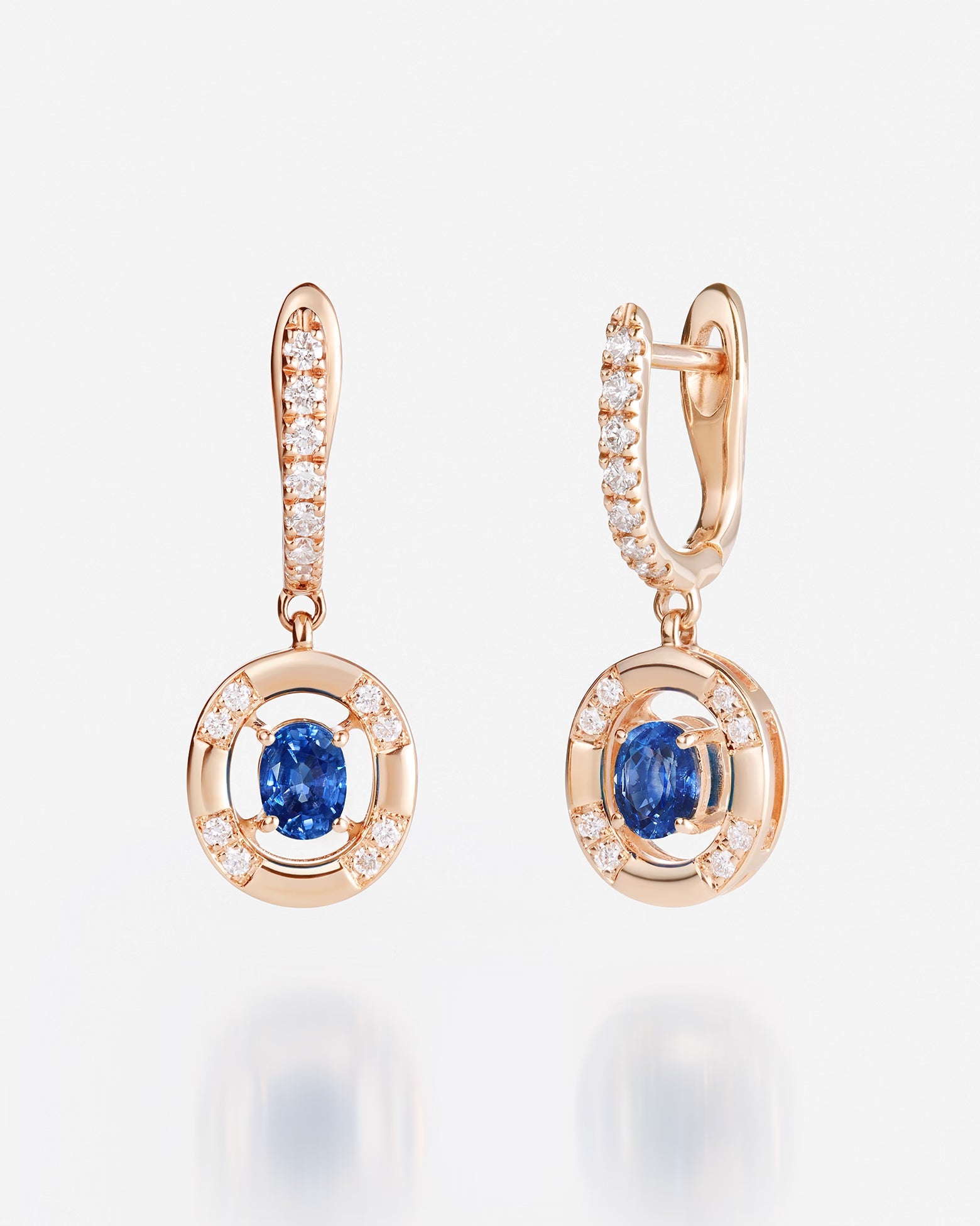 Saphir bleu | Or rose 750 ‰