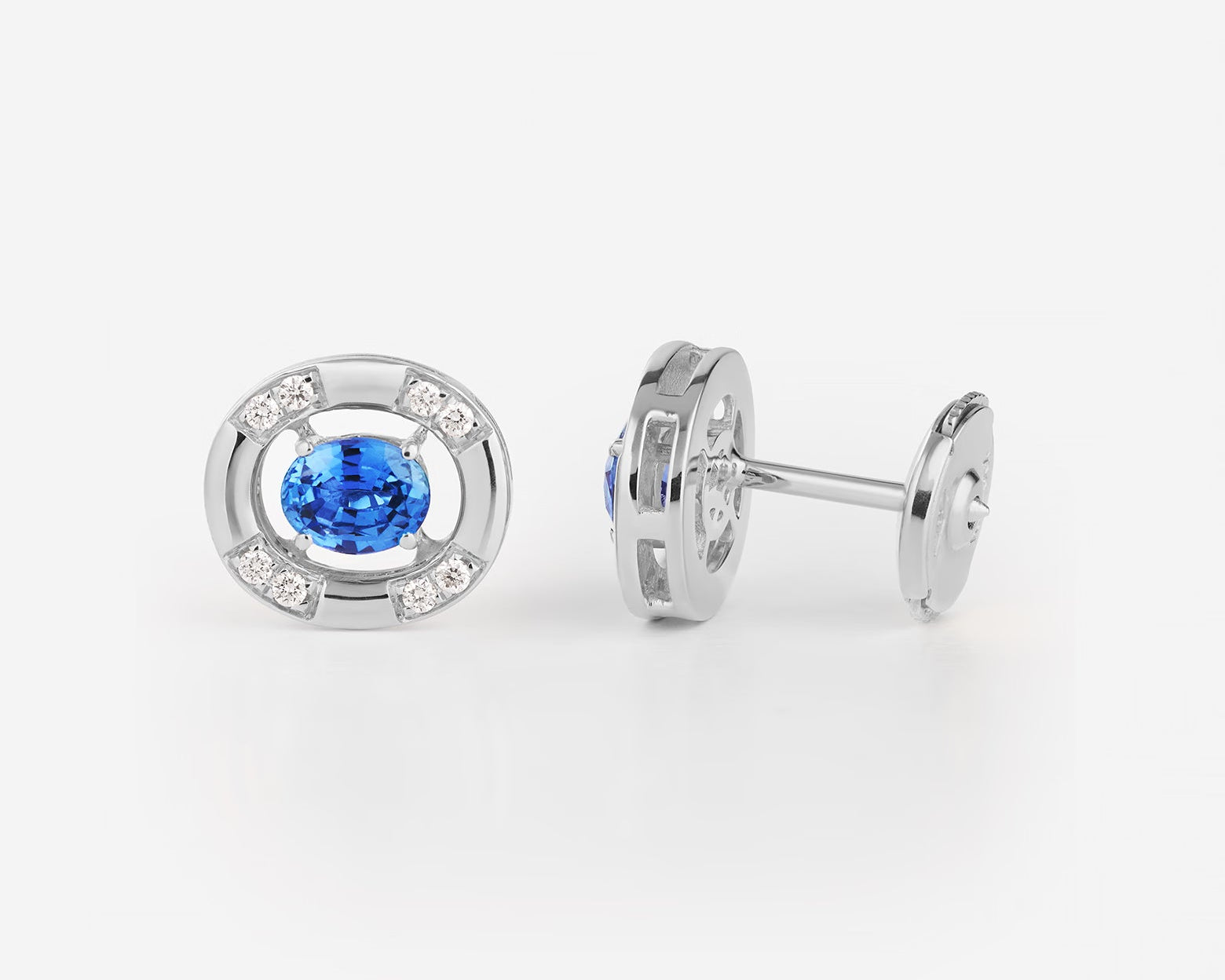 Saphir bleu | Or blanc 750 ‰