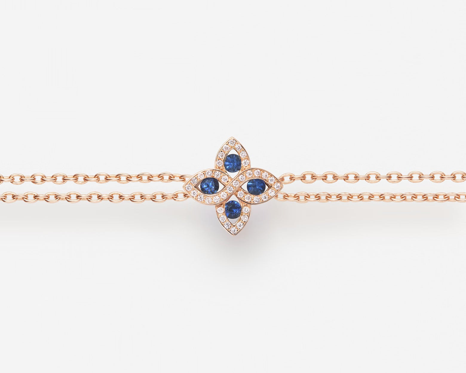 Saphir bleu | Or rose 750 ‰