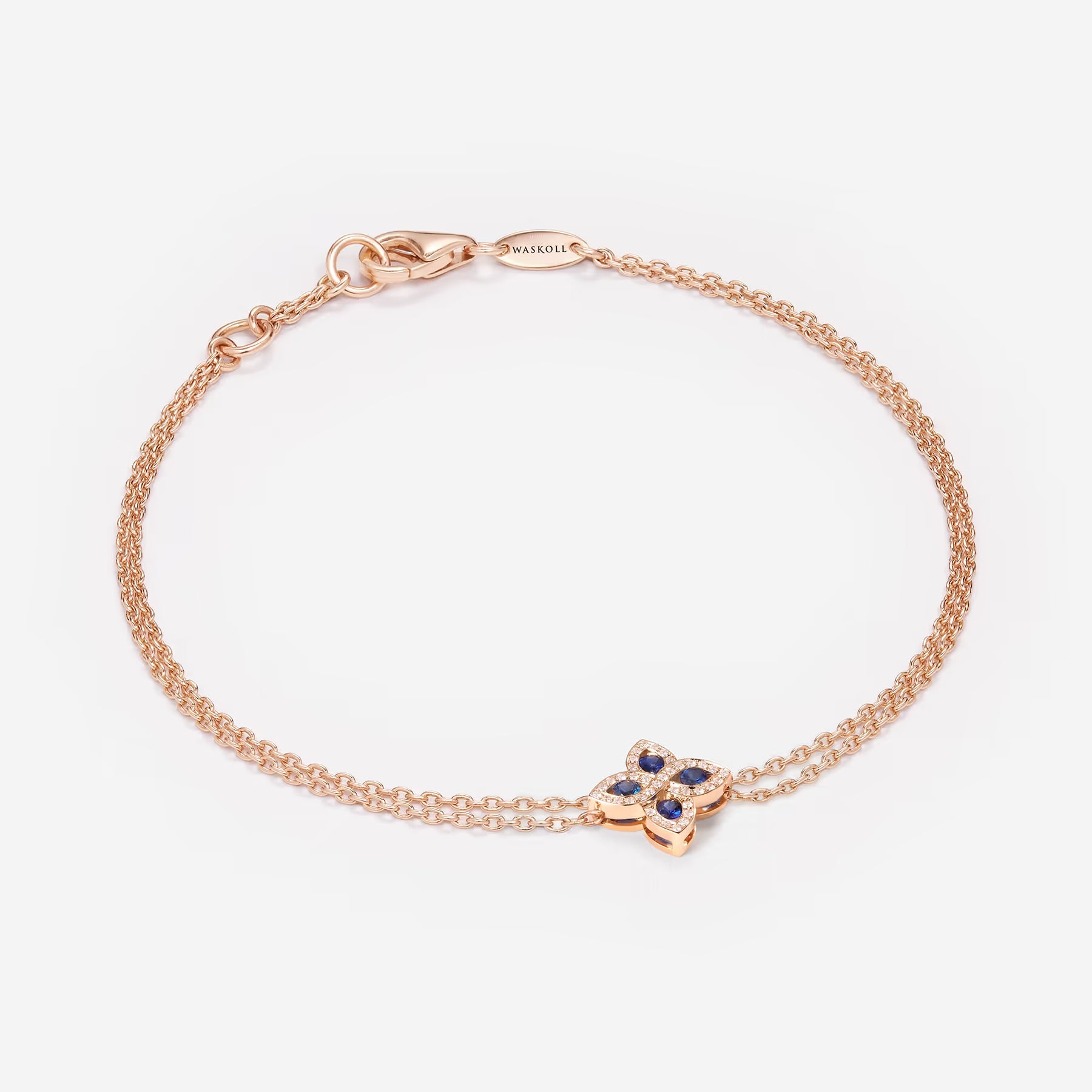 Saphir bleu | Or rose 750 ‰