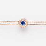 Saphir bleu | Or rose 750 ‰
