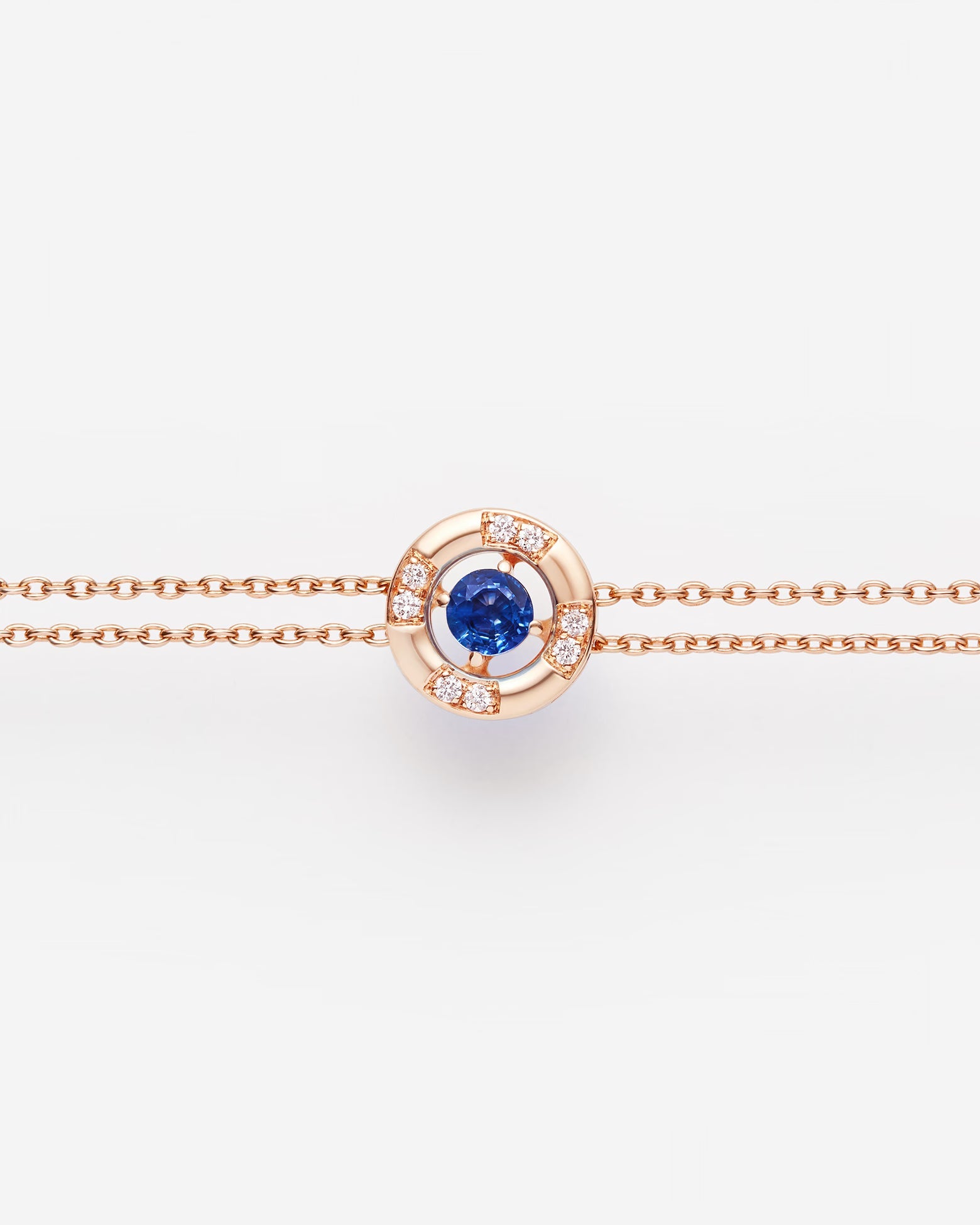 Saphir bleu | Or rose 750 ‰