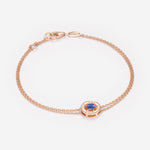 Saphir bleu | Or rose 750 ‰