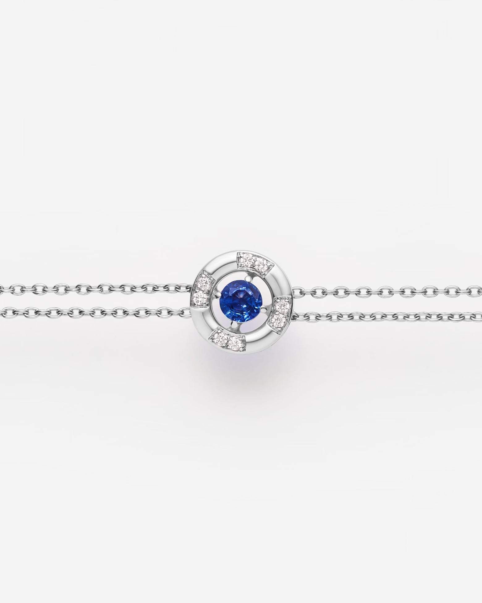 Saphir bleu | Or blanc 750 ‰