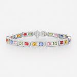 Saphirs Multicolors | Or blanc 750 ‰