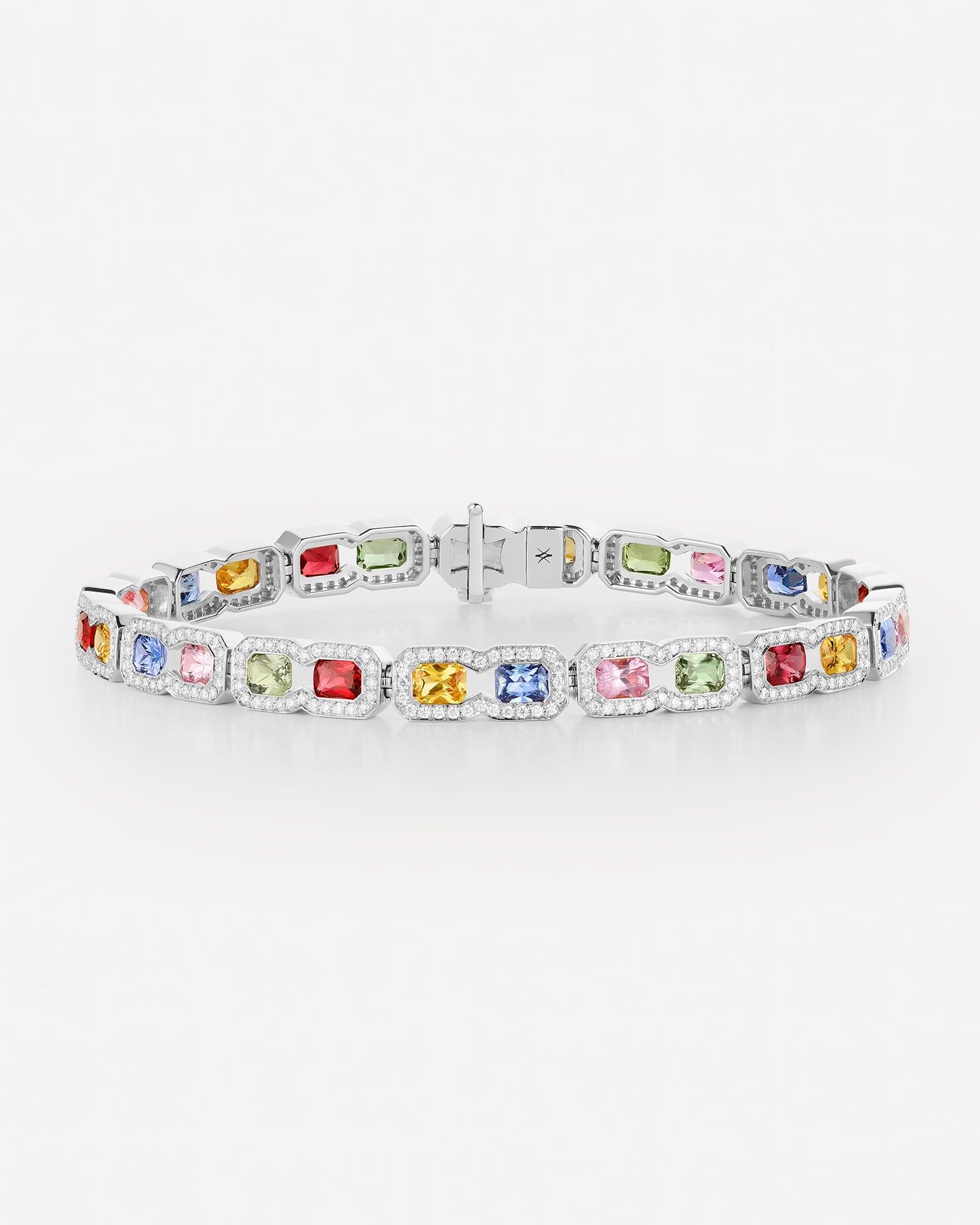 Saphirs Multicolors | Or blanc 750 ‰