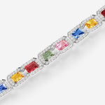 Saphirs Multicolors | Or blanc 750 ‰