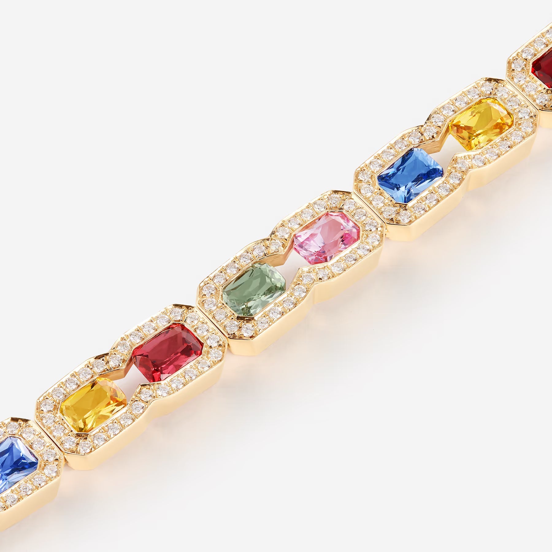 Saphirs Multicolors | Or jaune 750 ‰