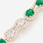 Emeraudes et Diamants | Or rose 750 ‰