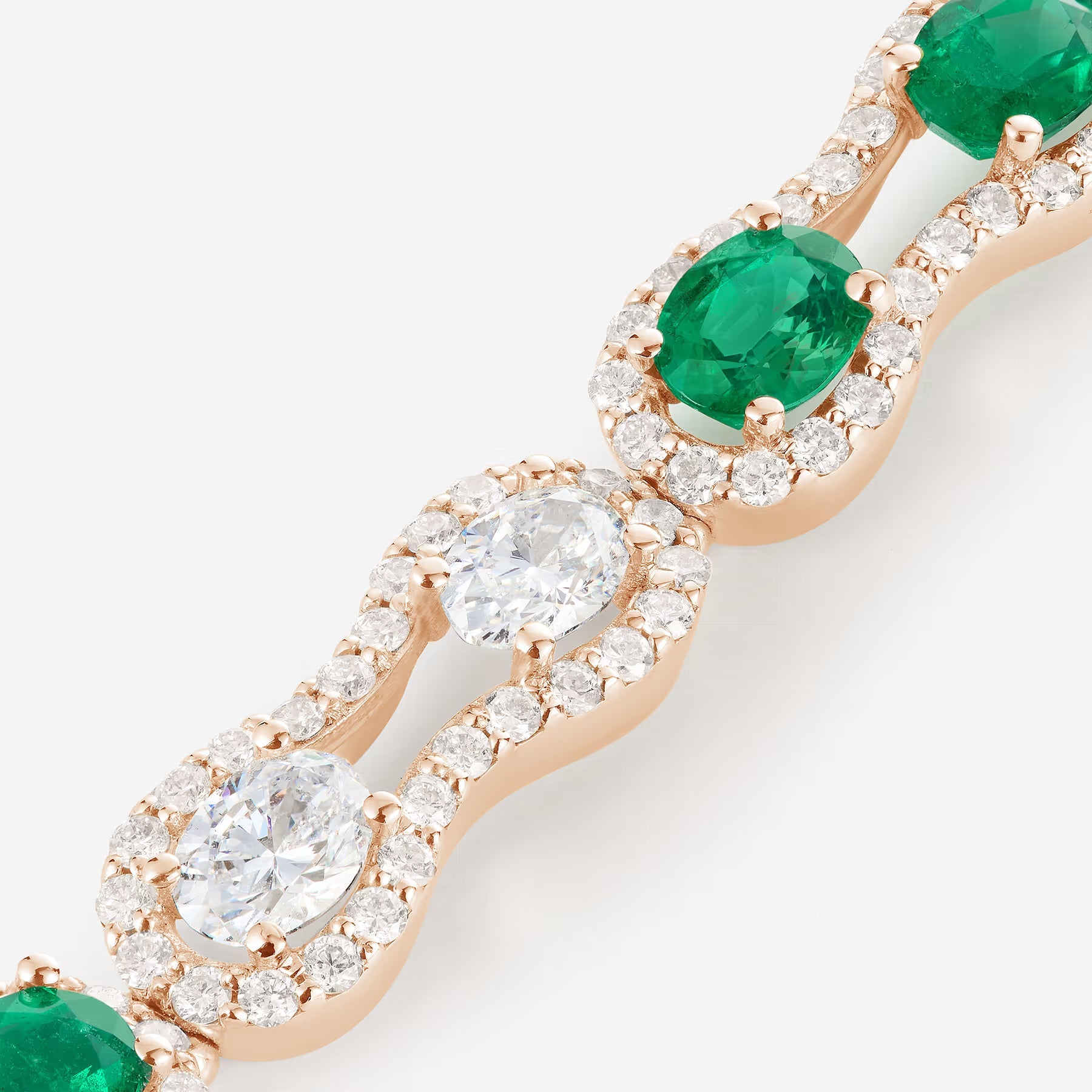 Emeraudes et Diamants | Or rose 750 ‰