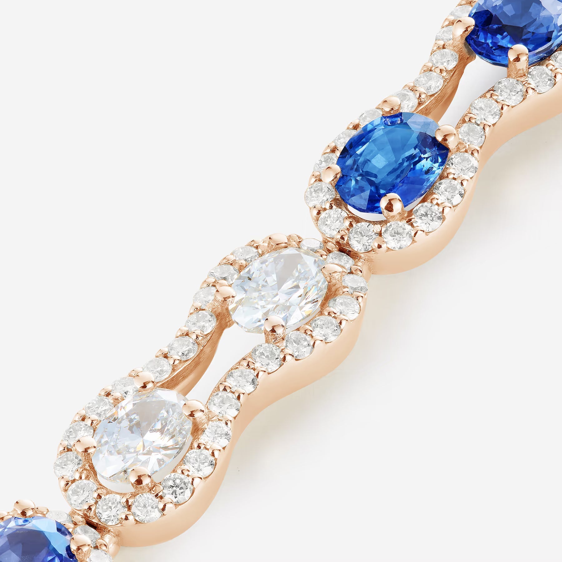 Saphirs et Diamants | Or rose 750 ‰