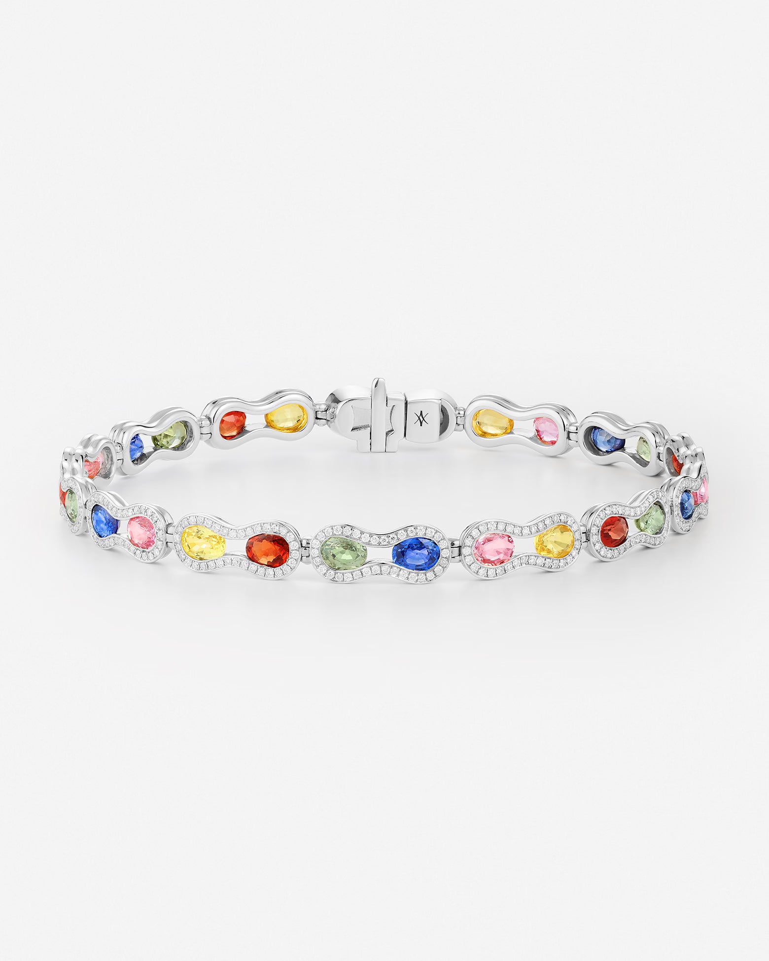 Saphirs Multicolors | Or blanc 750 ‰