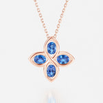 Saphir bleu | Or rose 750 ‰