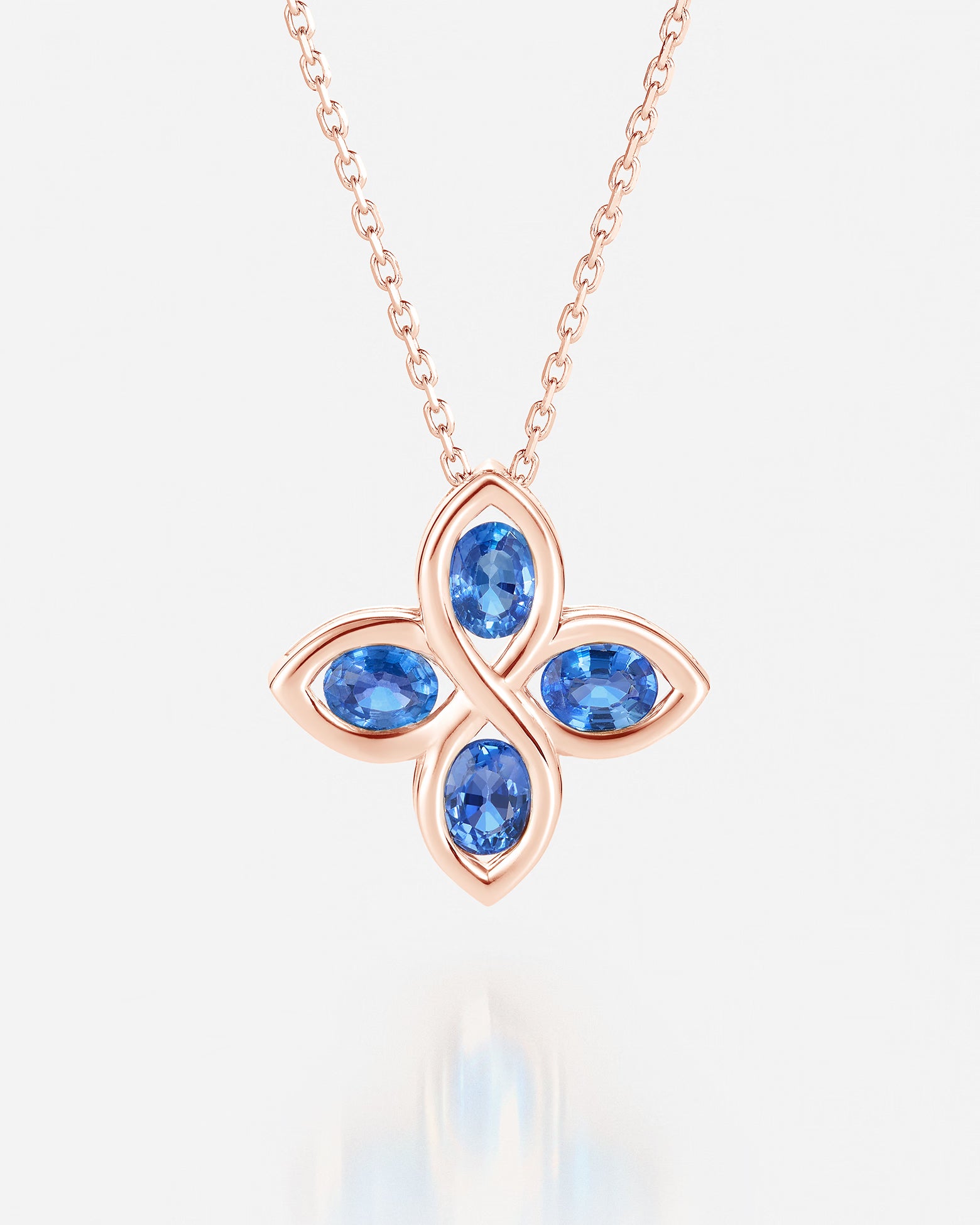Saphir bleu | Or rose 750 ‰