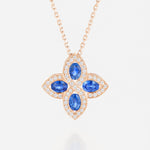 Saphir bleu | Or rose 750 ‰