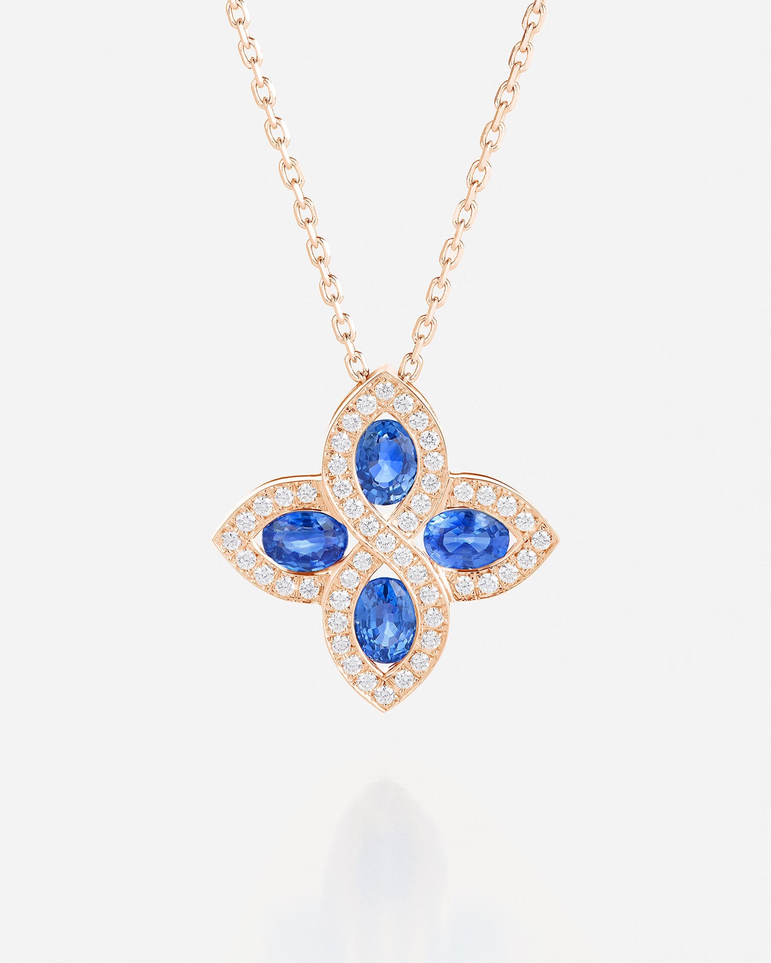 Saphir bleu | Or rose 750 ‰