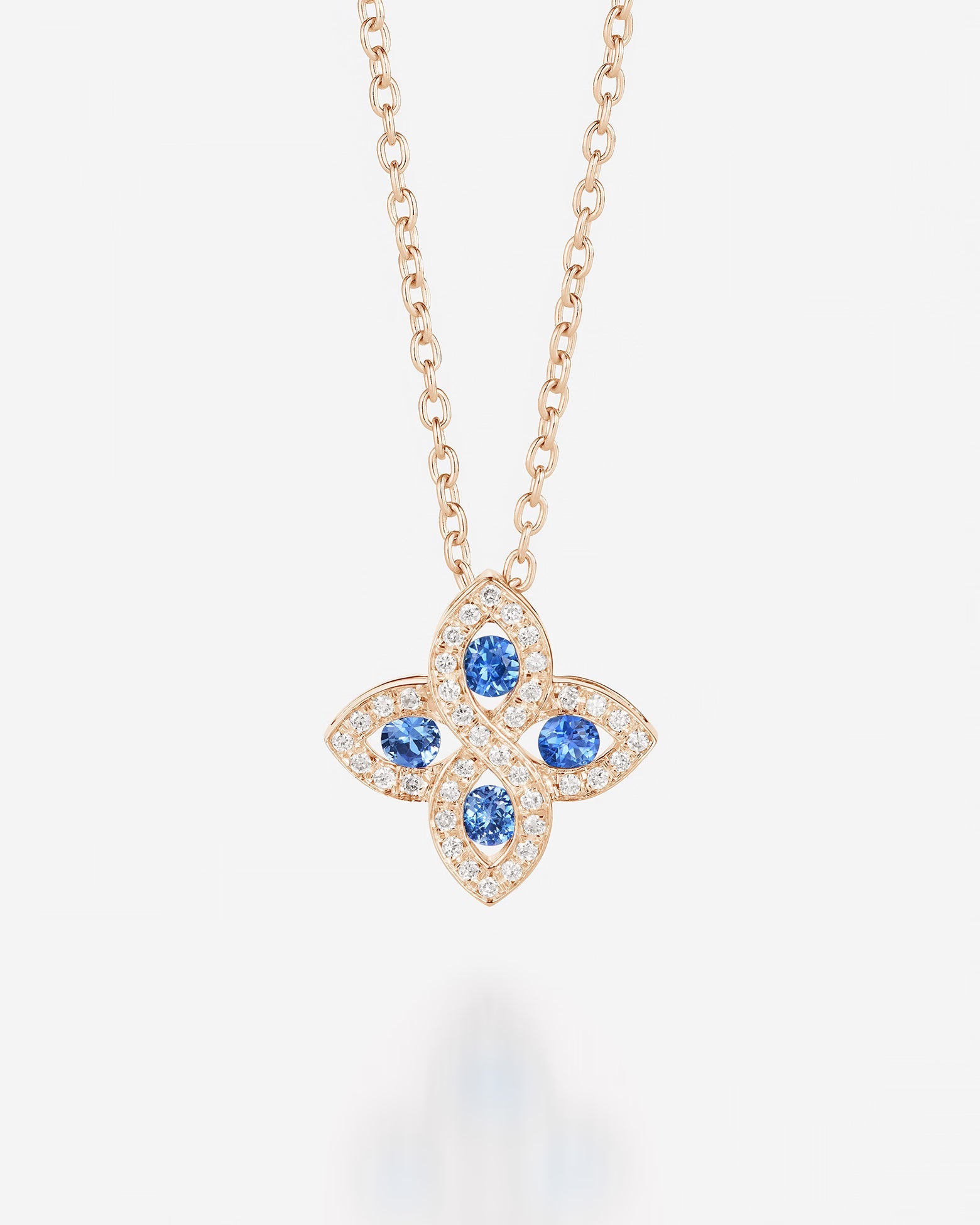 Saphir bleu | Or rose 750 ‰