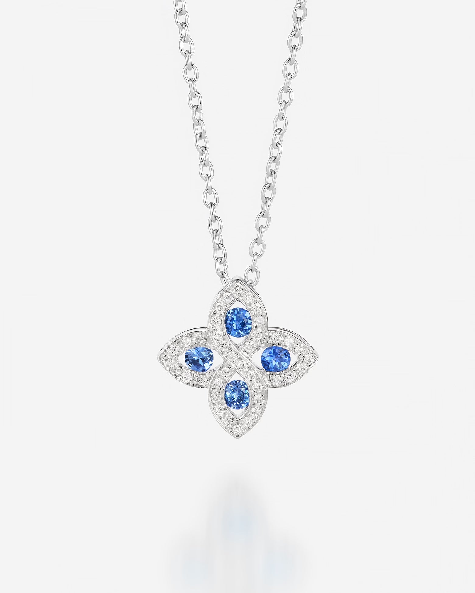 Saphir bleu | Or blanc 750 ‰