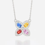 Saphirs Multicolors | Or blanc 750 ‰