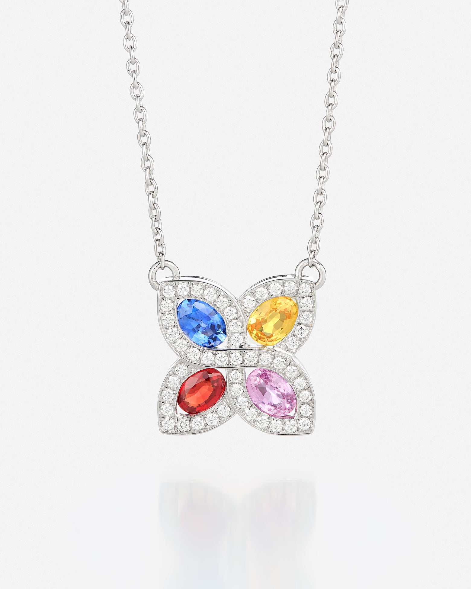Saphirs Multicolors | Or blanc 750 ‰