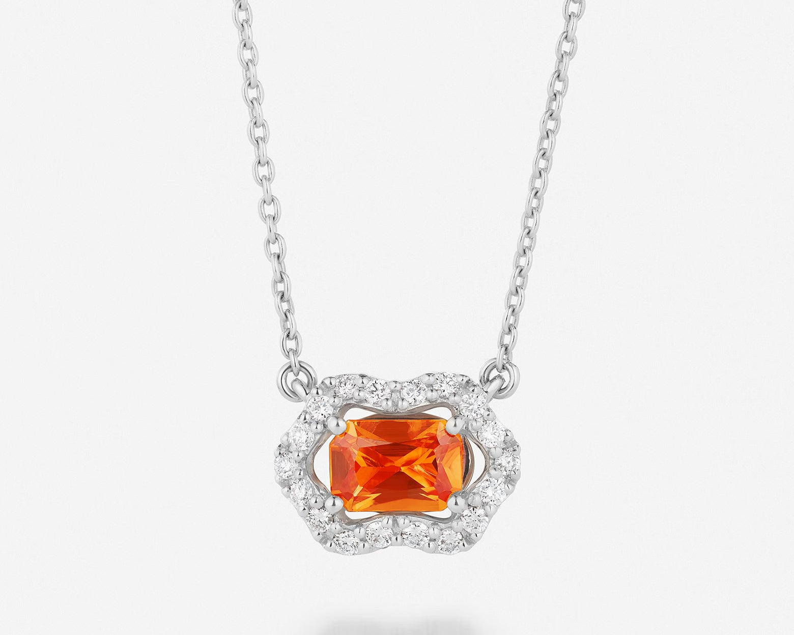 Saphir Orange | Or blanc 750 ‰