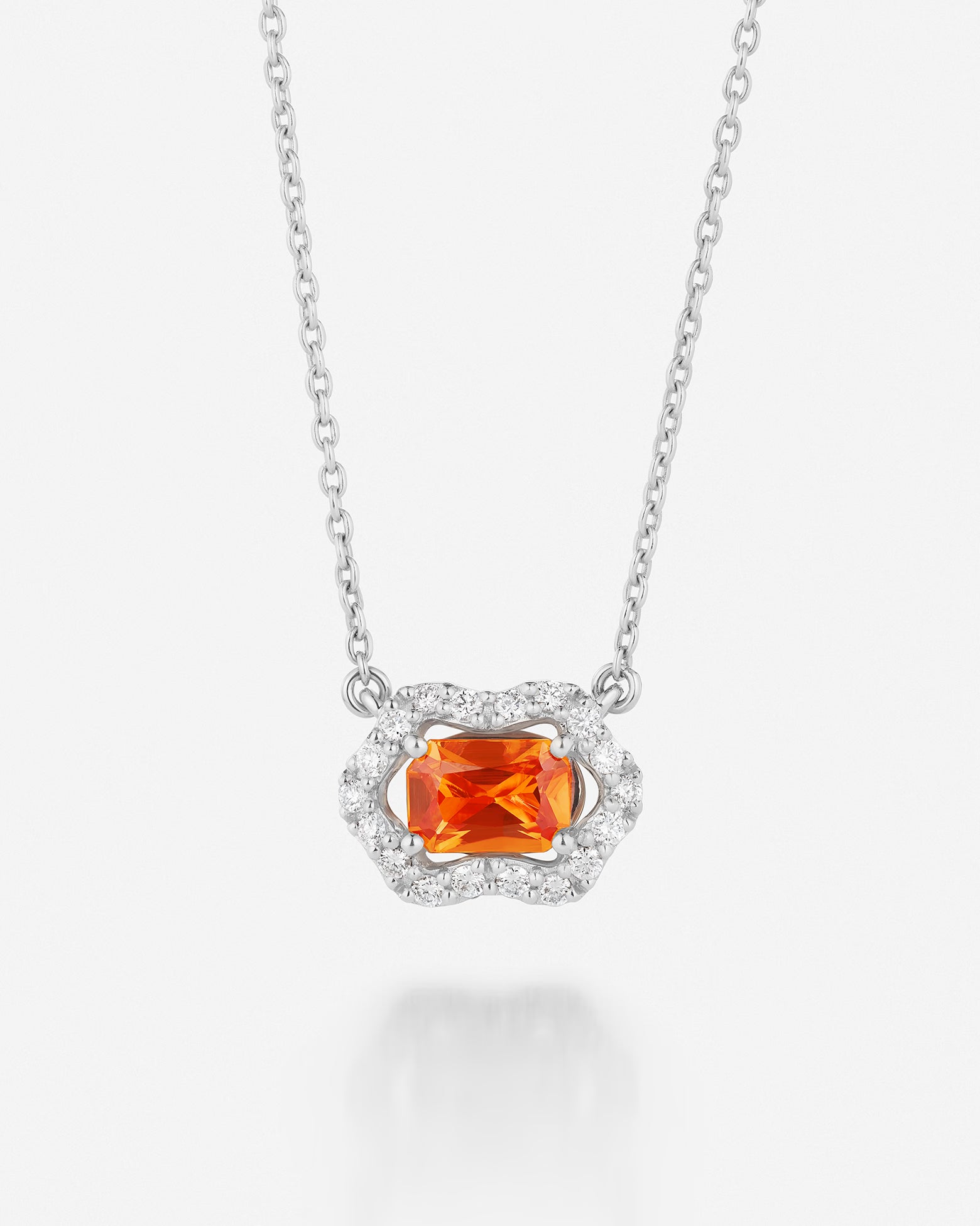 Saphir Orange | Or blanc 750 ‰
