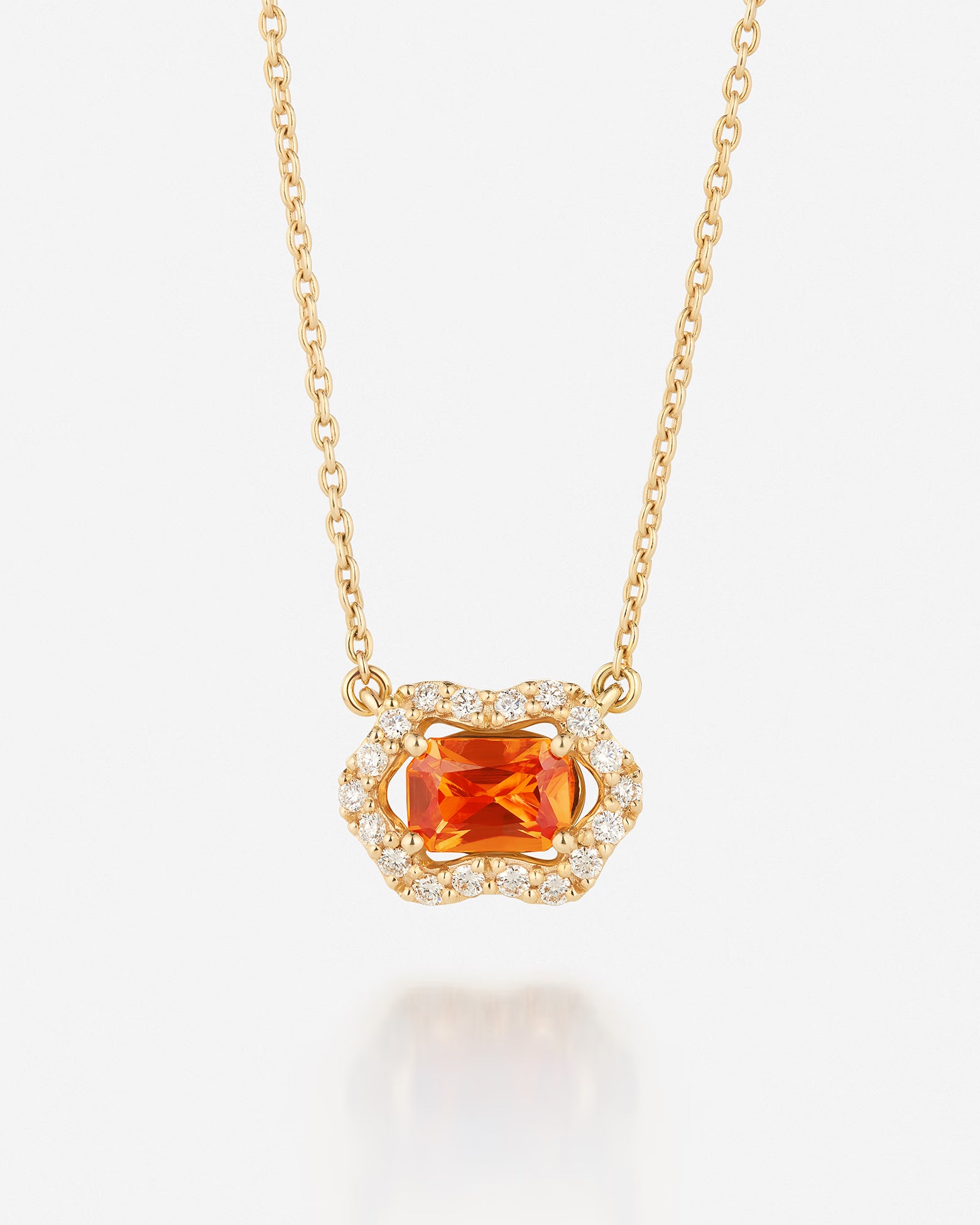 Saphir Orange | Or jaune 750 ‰