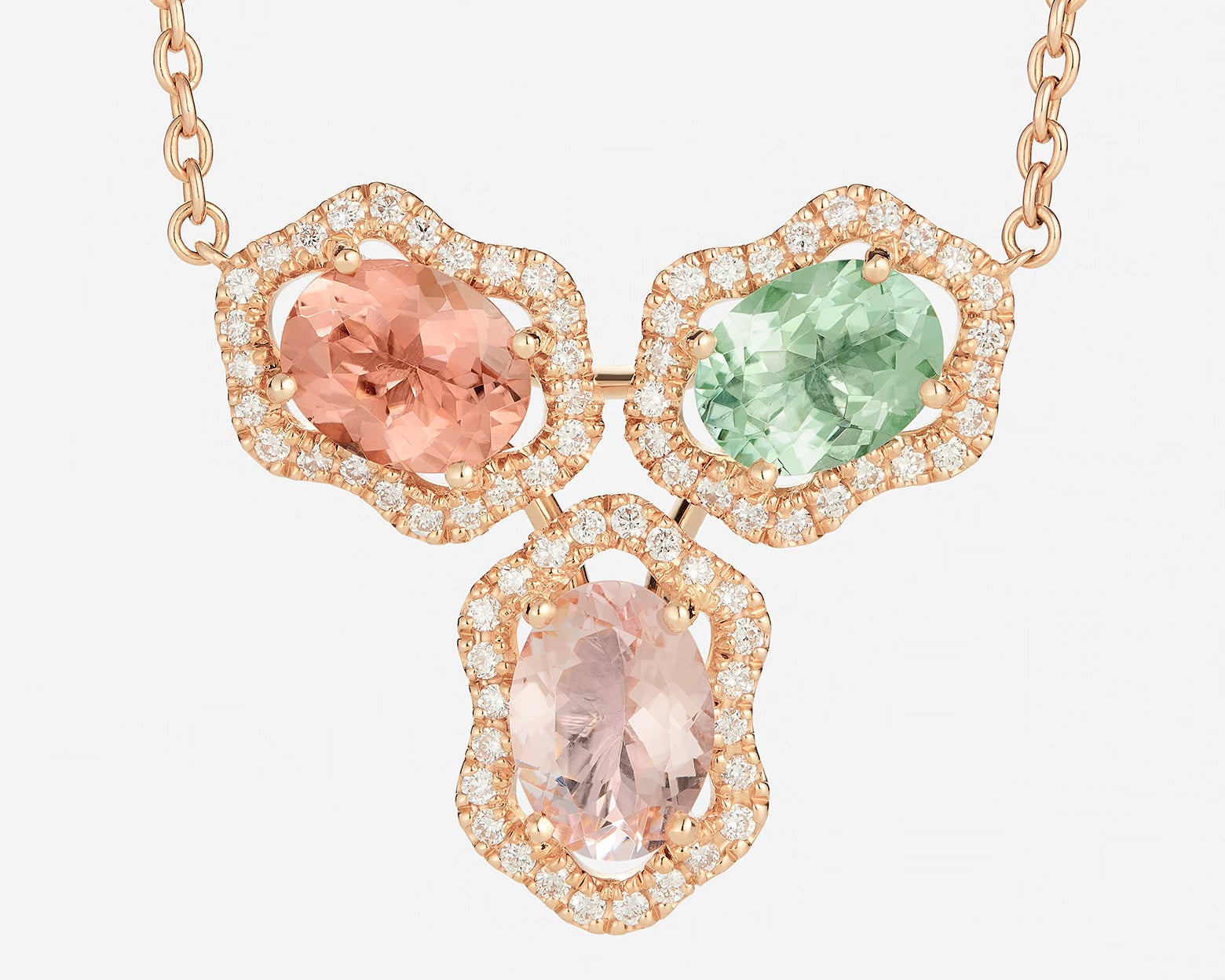 Tourmalines et Morganite | Or rose 750 ‰