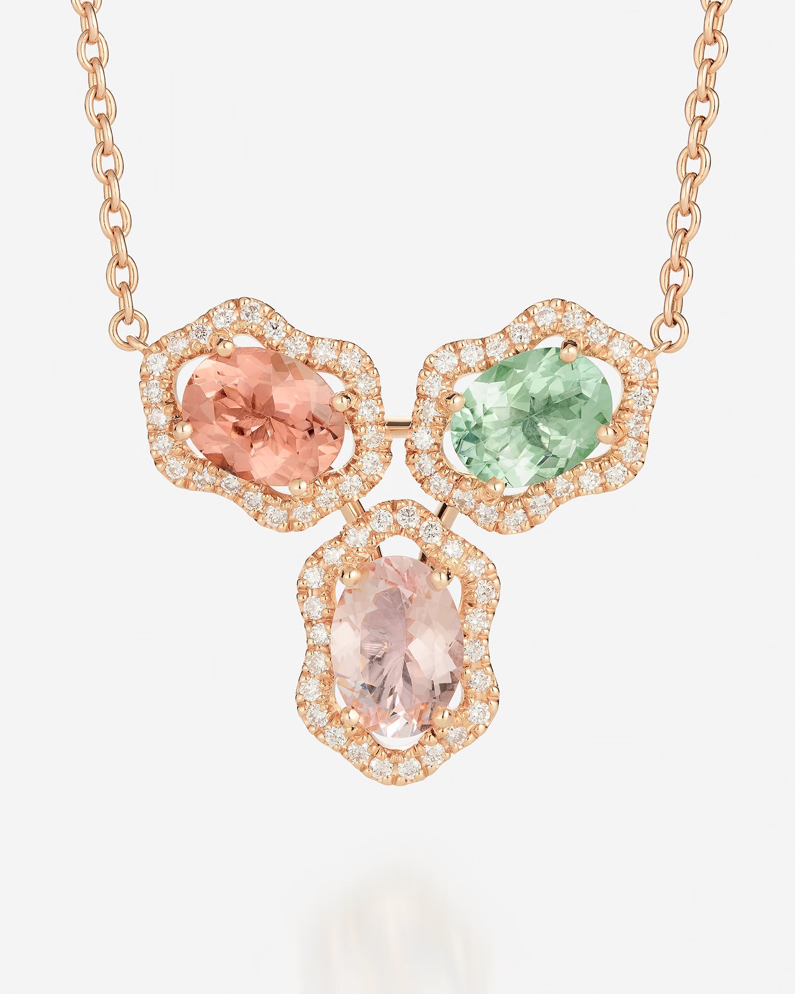 Tourmalines et Morganite | Or rose 750 ‰