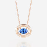 Saphir bleu | Or rose 750 ‰