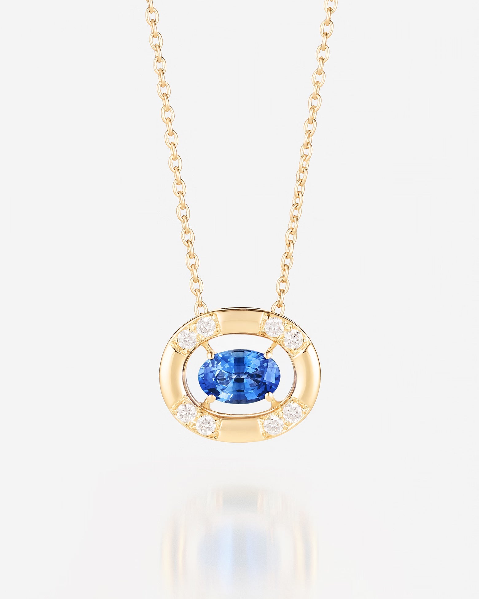 Saphir bleu | Or jaune 750 ‰