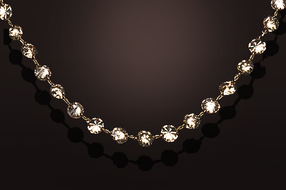 Collier or rose 52 diamants Champagne