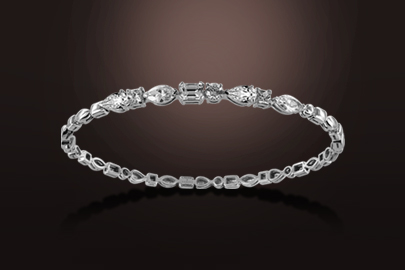 bracelet diamant or blanc